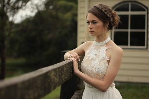 The dress is crucial to your bridal hairstyle...but not so much.