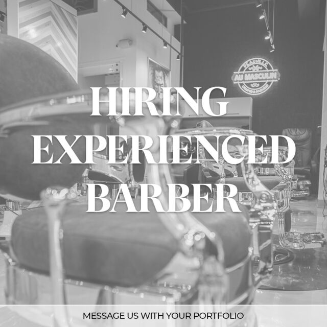 Montreal barbers, listen up! We’re hiring a full-time barber. Guaranteed clientele. Send us your work!

Location: 4050 Rue Jean-Talon O, Montréal, QC H4P 1V5

Email: info@salondeauville.com
Call us: 514-735-4432